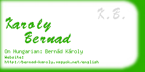 karoly bernad business card